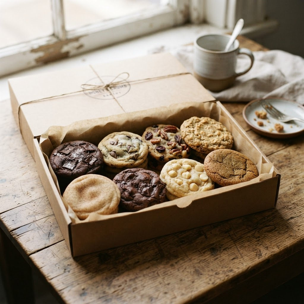 Bakery box of 8 assorted cookies
